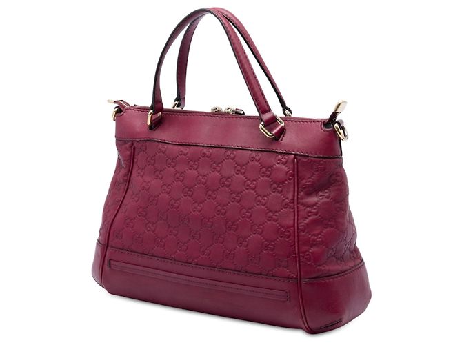 Borsa Satchel Gucci Guccissima Mayfair rossa Rosso - vista 2