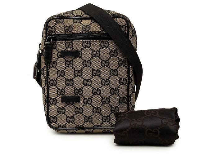 Borsa a tracolla Gucci GG Canvas beige - vista 7