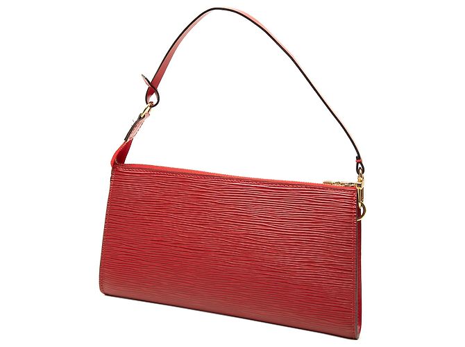 Borsa a tracolla Louis Vuitton Epi Pochette Accessoires rossa Rosso - vista 2