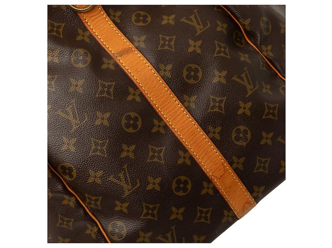 Borsa da viaggio Louis Vuitton Monogram Keepall Bandouliere 60 Marrone - vista 7