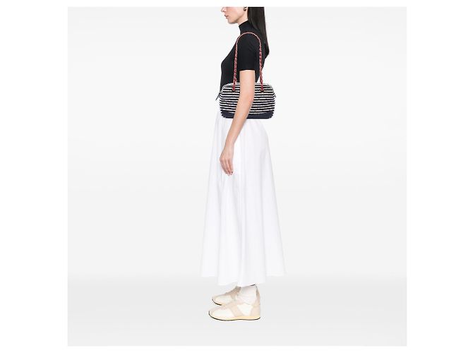 Borsa camera Coco Sailor Chanel in jersey trapuntato e pelle d'agnello nera Nero - vista 6