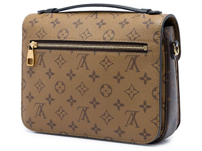 Borsa Louis Vuitton Monogram Reverse Pochette Metis Marrone - vista 2