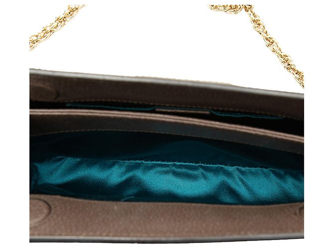 Borsa a Tracolla Gucci Small GG Supreme Web Ophidia Chain Beige - vista 4