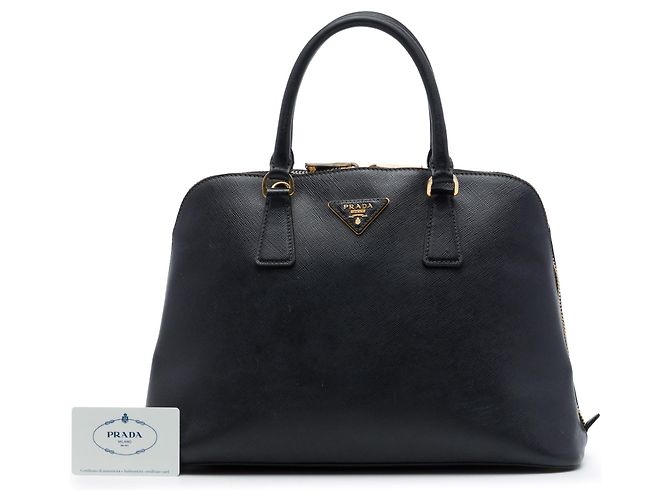 Prada Medium Saffiano Lux Promenade Satchel Schwarz - Ansicht 7