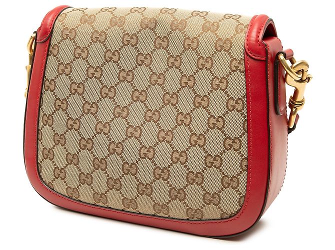 Borsa a tracolla Gucci Lady Web Medium in tela GG rossa Rosso - vista 2