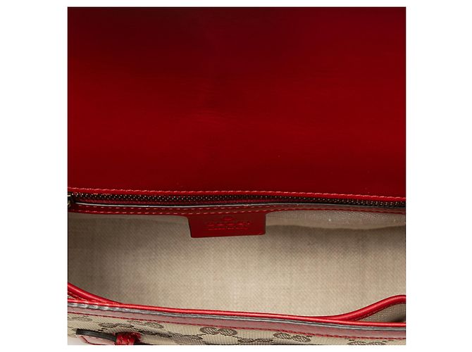 Borsa a tracolla Gucci Lady Web Medium in tela GG rossa Rosso - vista 4