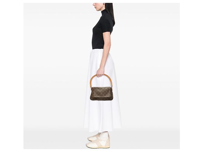Borsa a tracolla Mini Looping Monogram Louis Vuitton Marrone - vista 6