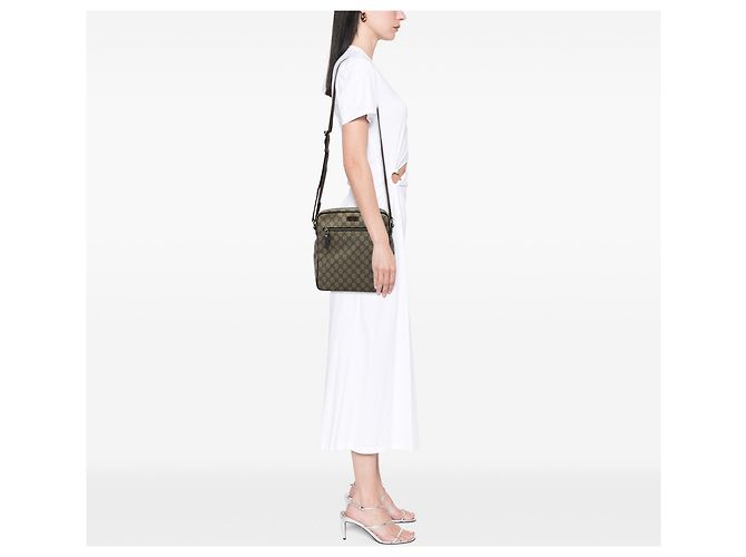 Borsa a tracolla Gucci GG Supreme Beige - vista 5