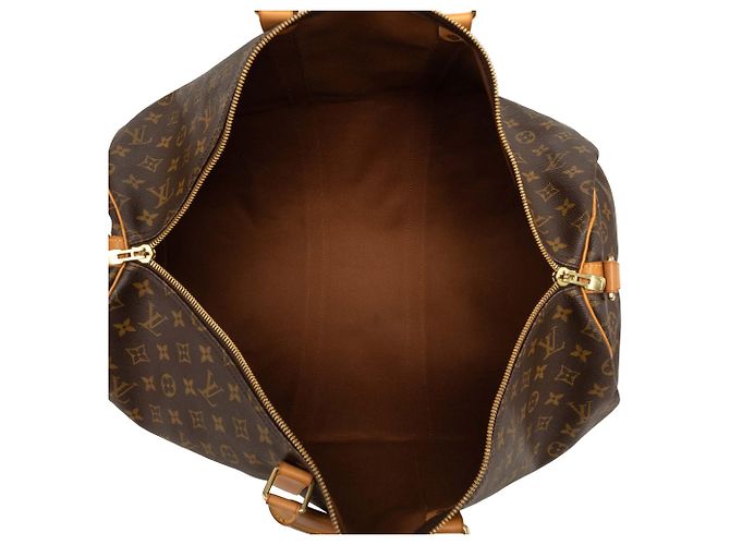 Borsa da viaggio Louis Vuitton Monogram Keepall Bandouliere 55 Marrone - vista 4