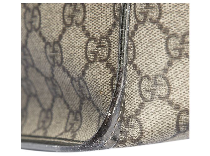 Borsa Satchel Gucci GG Supreme Beige - vista 6