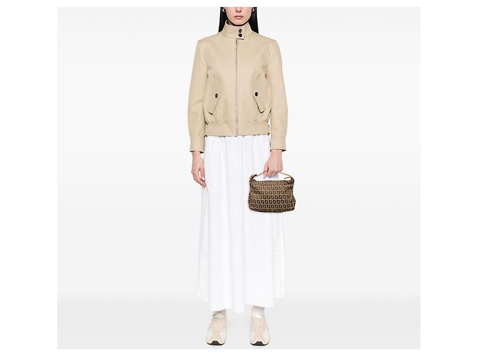 Borsa a mano Fendi Zucchino Canvas Beige - vista 6