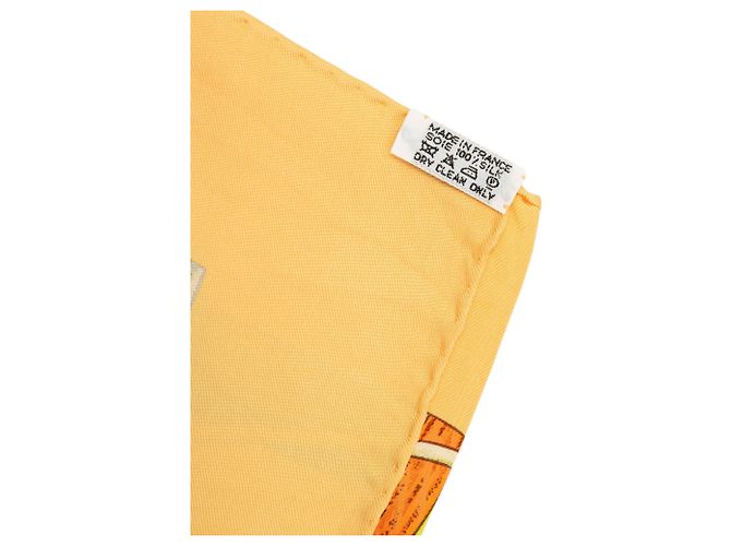 Foulard di seta Hermès Jardin Creole Arancione 90 - vista 4