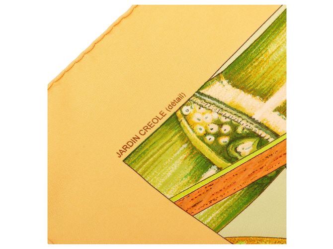 Foulard di seta Hermès Jardin Creole Arancione 90 - vista 6