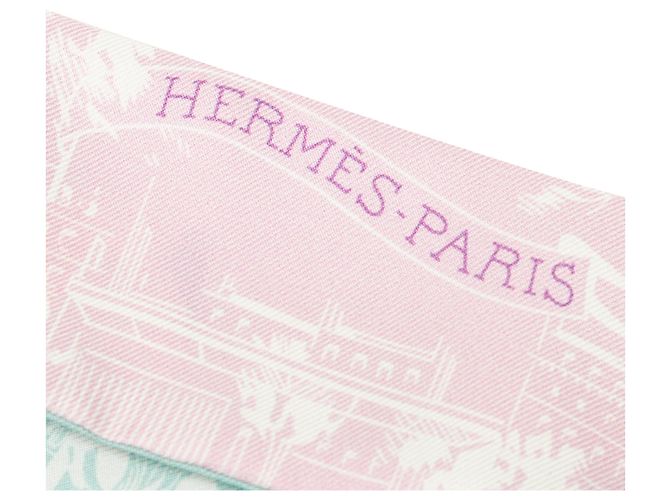 Multi Hermès A L Ombre des Boulevards Silk Twilly Scarf Scarves Multicolore - vista 3