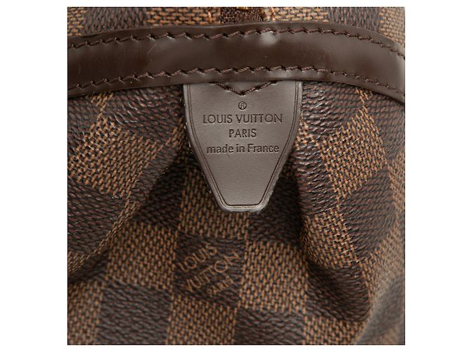 Borsa a tracolla Louis Vuitton Damier Ebene Rivington PM Marrone - vista 5