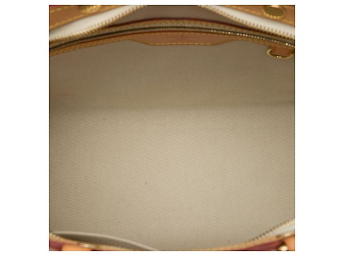 Borsa Satchel Louis Vuitton Monogram Vernis Brea MM Bianca Bianco - vista 4