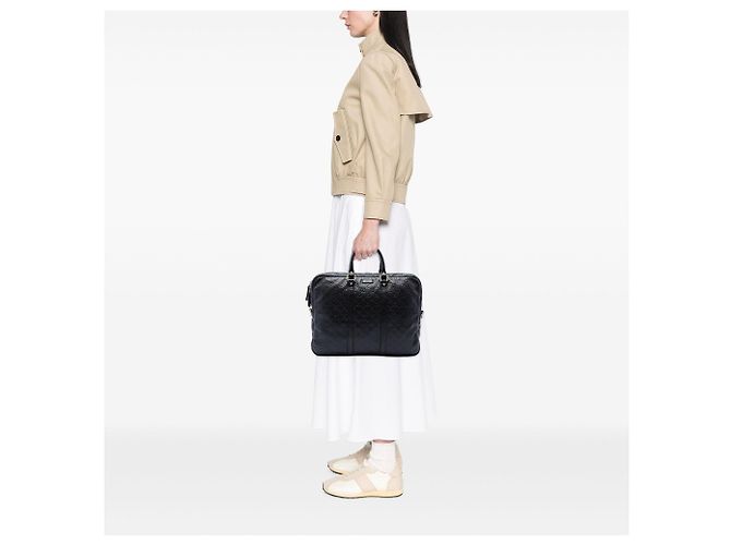 Borsa Business Gucci Guccissima Nera Nero - vista 6