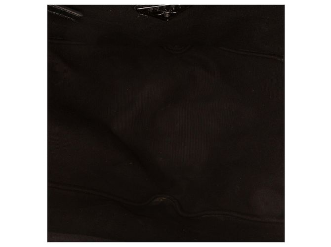 Borsa a tracolla Prada in tela Canapa con logo triangolare nera Nero - vista 4