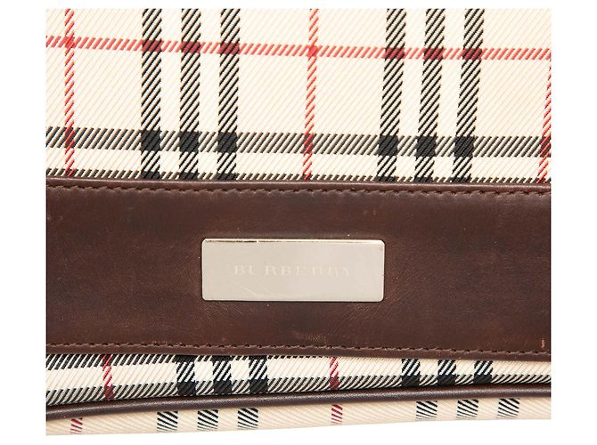 Borsa a tracolla Burberry House Check Canvas Beige - vista 5