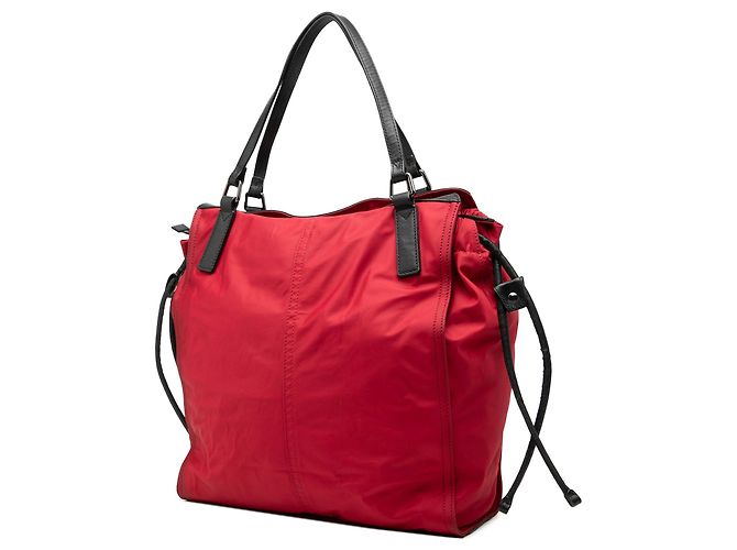 Borsa Tote Buckleigh Burberry in nylon rosso - vista 2