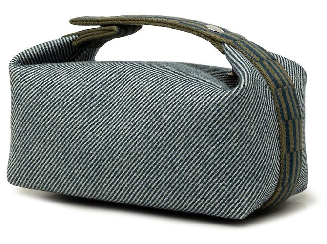 Hermès Small Wool Bride A Brac H Natte Case Vanity Bag Blau - Ansicht 2