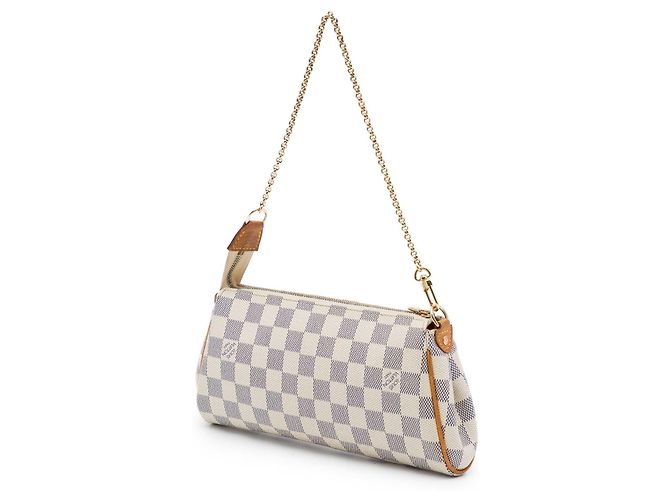 Borsa Louis Vuitton Damier Azur Eva Satchel Bianca Bianco - vista 2