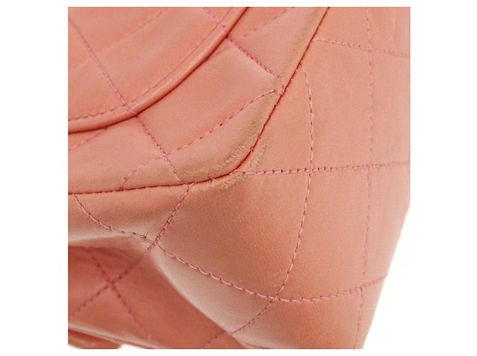 Chanel Vintage Square Classic Single Flap Quilted Lambskin Mini Rosa - vista 3