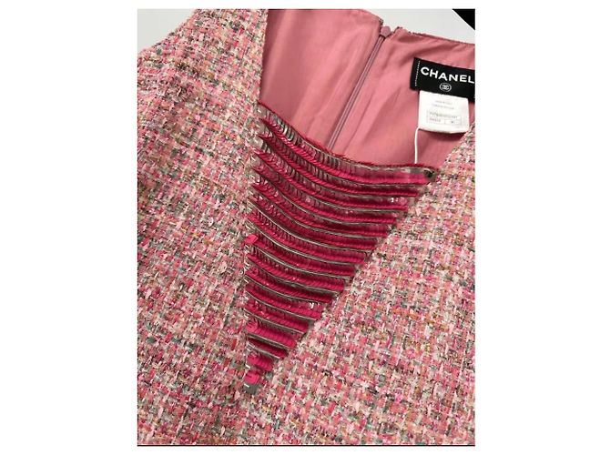Chanel Baumwollkleid Mehrfarbig Größe 36 Mehrfarben - Ansicht 3