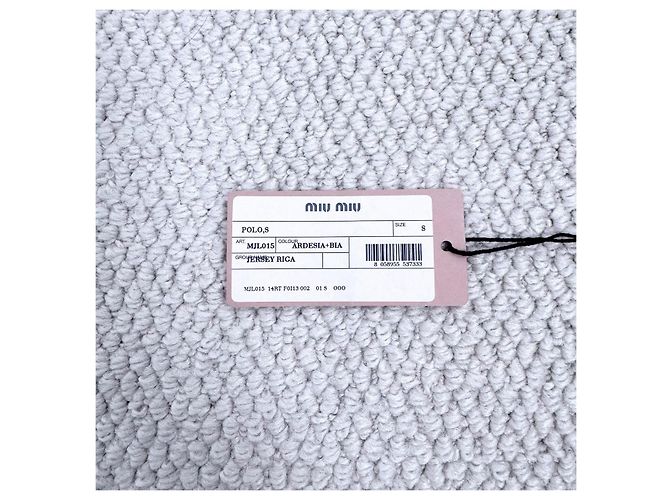 Polo de manga larga Miu Miu SS25 de algodón a rayas Multicolor - vista 6