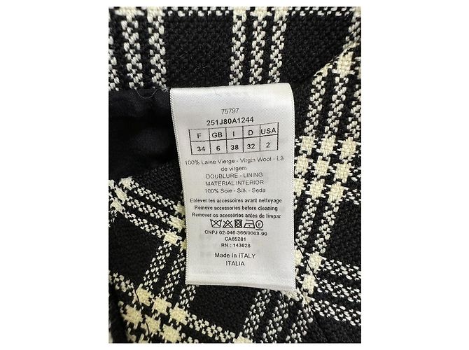 Autre Marque Saia evasê Dior de lã curta Multicor - vista 8