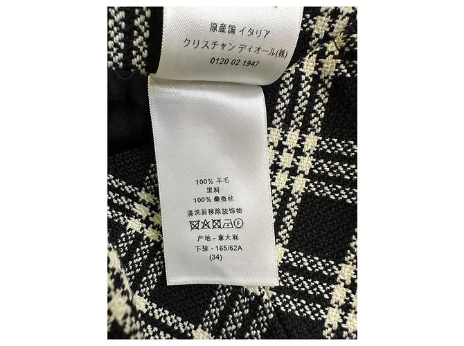 Autre Marque Saia evasê Dior de lã curta Multicor - vista 9