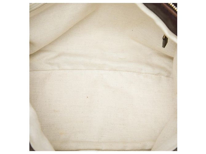 Borsa Satchel Gucci Guccissima Sukey Marrone - vista 4
