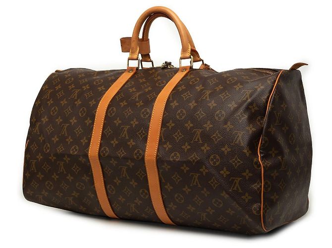Borsa da viaggio Louis Vuitton Monogram Keepall 55 Marrone - vista 2