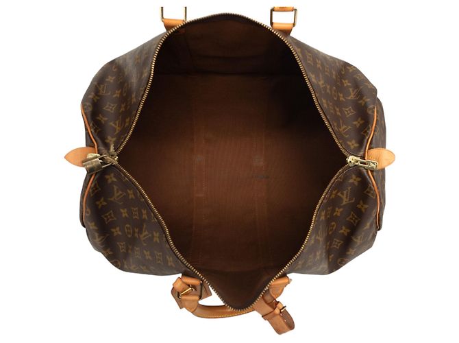 Borsa da viaggio Louis Vuitton Monogram Keepall 55 Marrone - vista 4