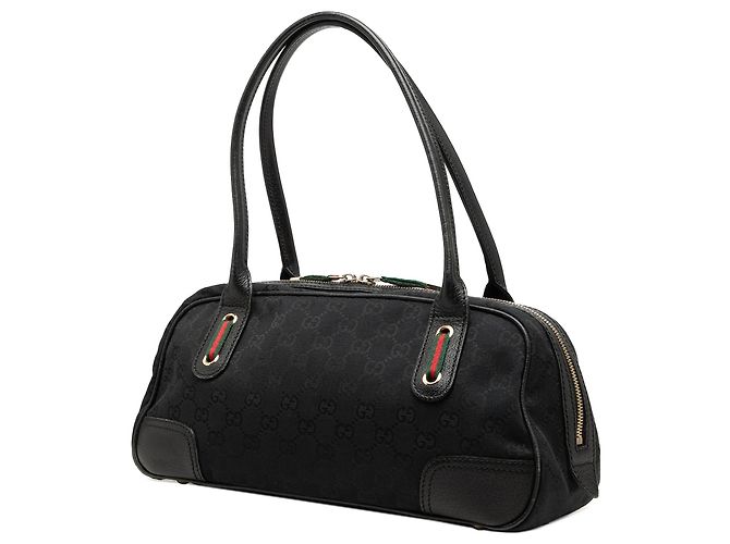 Bolso de hombro Gucci GG Canvas Web Princy Negro - vista 2