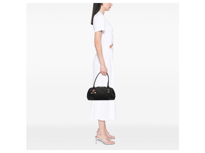 Bolso de hombro Gucci GG Canvas Web Princy Negro - vista 6