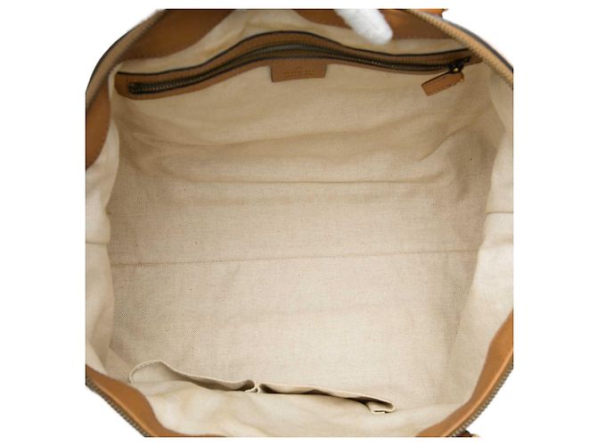 Borsa Satchel Gucci Rania Medium GG Canvas Web Beige - vista 4