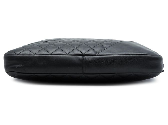 Borsa a tracolla Chanel Large Quilted Lambskin Cambon Ligne Nera Nero - vista 3