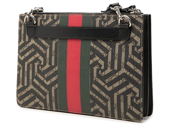 Borsa a tracolla Gucci GG Supreme Caleido Web Bee beige - vista 2