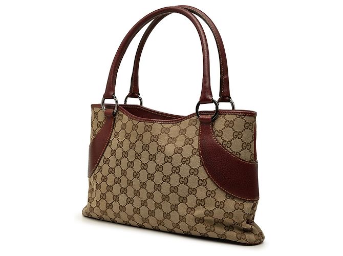 Borsa Tote Gucci GG Canvas beige - vista 2