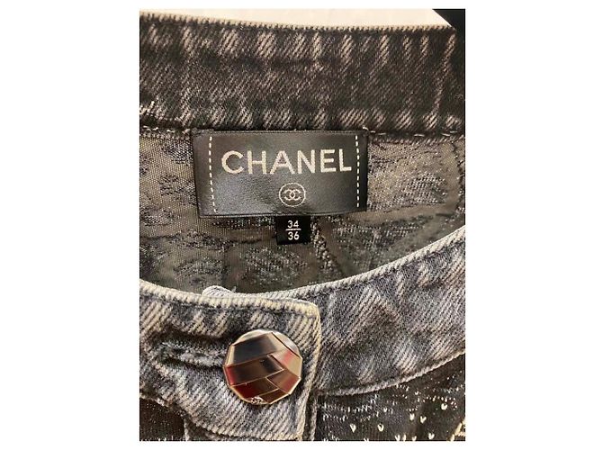 Chanel Baumwollkleid Mehrfarbig Größe 36 Mehrfarben - Ansicht 3
