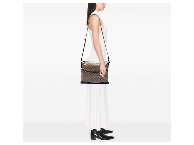 Borsa a tracolla Gucci GG Crystal beige - vista 6