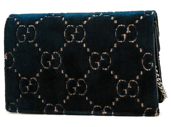Borsa a tracolla Mini GG Velvet Dionysus Gucci Blu - vista 2