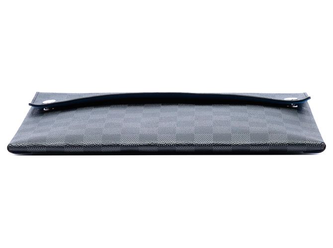Borsa a pochette Louis Vuitton Damier Graphite Alpha Pochette GM nera Nero - vista 3