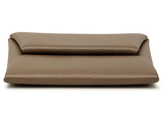 Hermès Bastia Münzbeutel aus Epsom Leder Braun - Ansicht 3