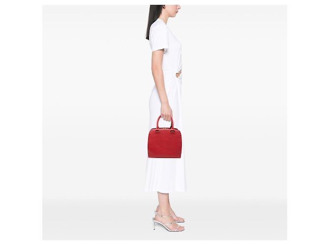 Borsa Louis Vuitton Epi Pont Neuf rossa Rosso - vista 6