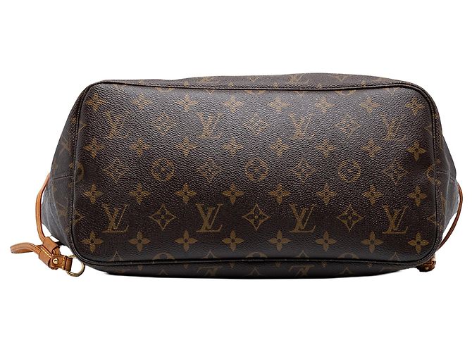 Borsa Tote Louis Vuitton Monogram Neverfull MM Marrone - vista 3