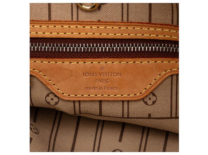 Borsa Tote Louis Vuitton Monogram Neverfull MM Marrone - vista 5