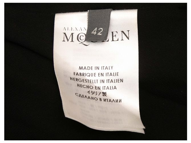 Vestido de seda estilo griego adornado Alexander McQueen negro Talla IT 42 - vista 6