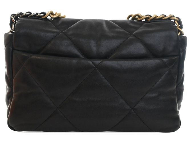 Borsa Chanel 19 Flap Satchel Medium in pelle di agnello nera Nero - vista 2